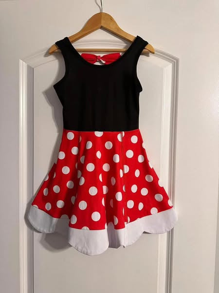 Baby Girls Black Polka Dots Knee Length Dresses Preorder
