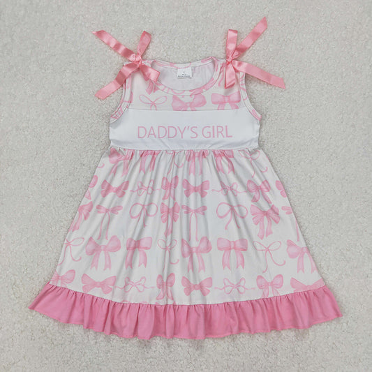 Sibling Baby Girls Daddy's Girl Bows Rompers Dresses