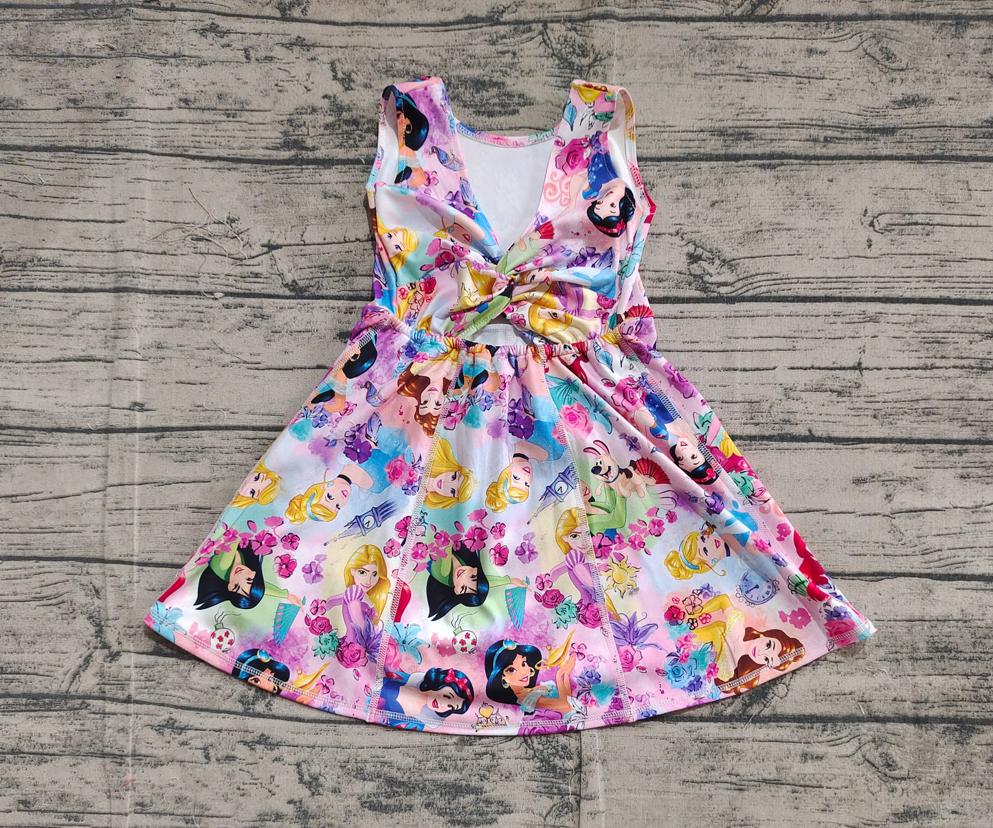 Baby Girls Princess Flowers Yoga Active Wear Skort Knee Length Dresses