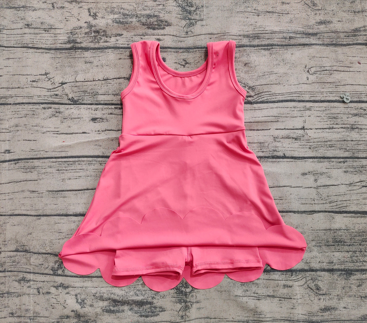 Baby Girls Coral Sleeveless Yoga Active Knee Length Dresses
