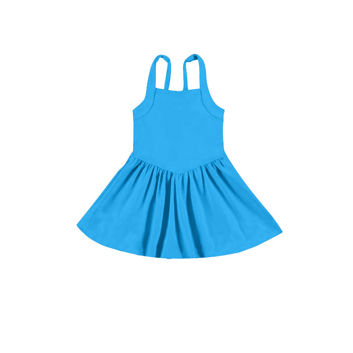 Baby Girls Blue Strap Activity Wear Yoga Knee Length Dresses Preorder