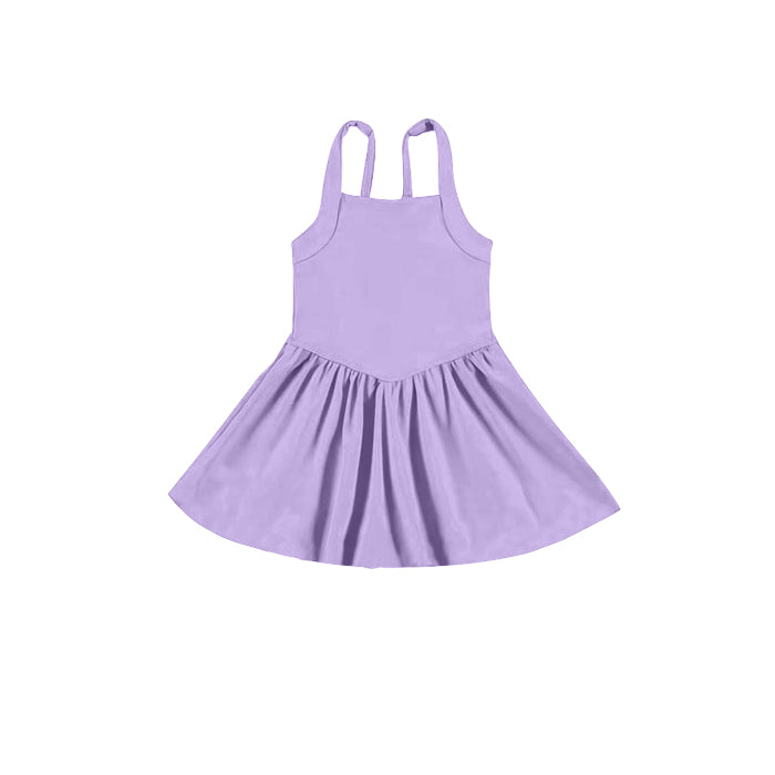 Baby Girls Lavender Strap Activity Wear Yoga Knee Length Dresses Preorder