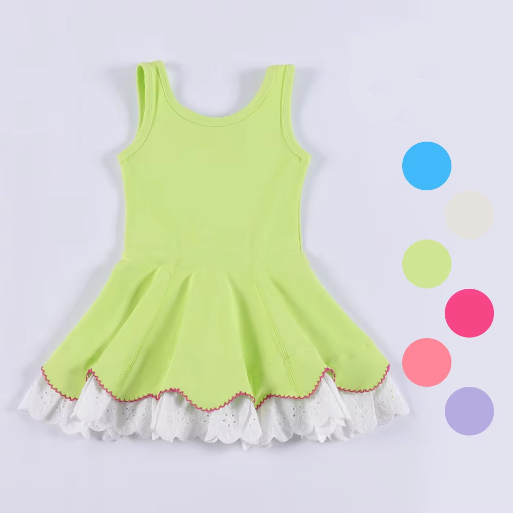 Baby Girls Aqua Sleeveless Lace Ruffle Knee Length Dresses Preorder