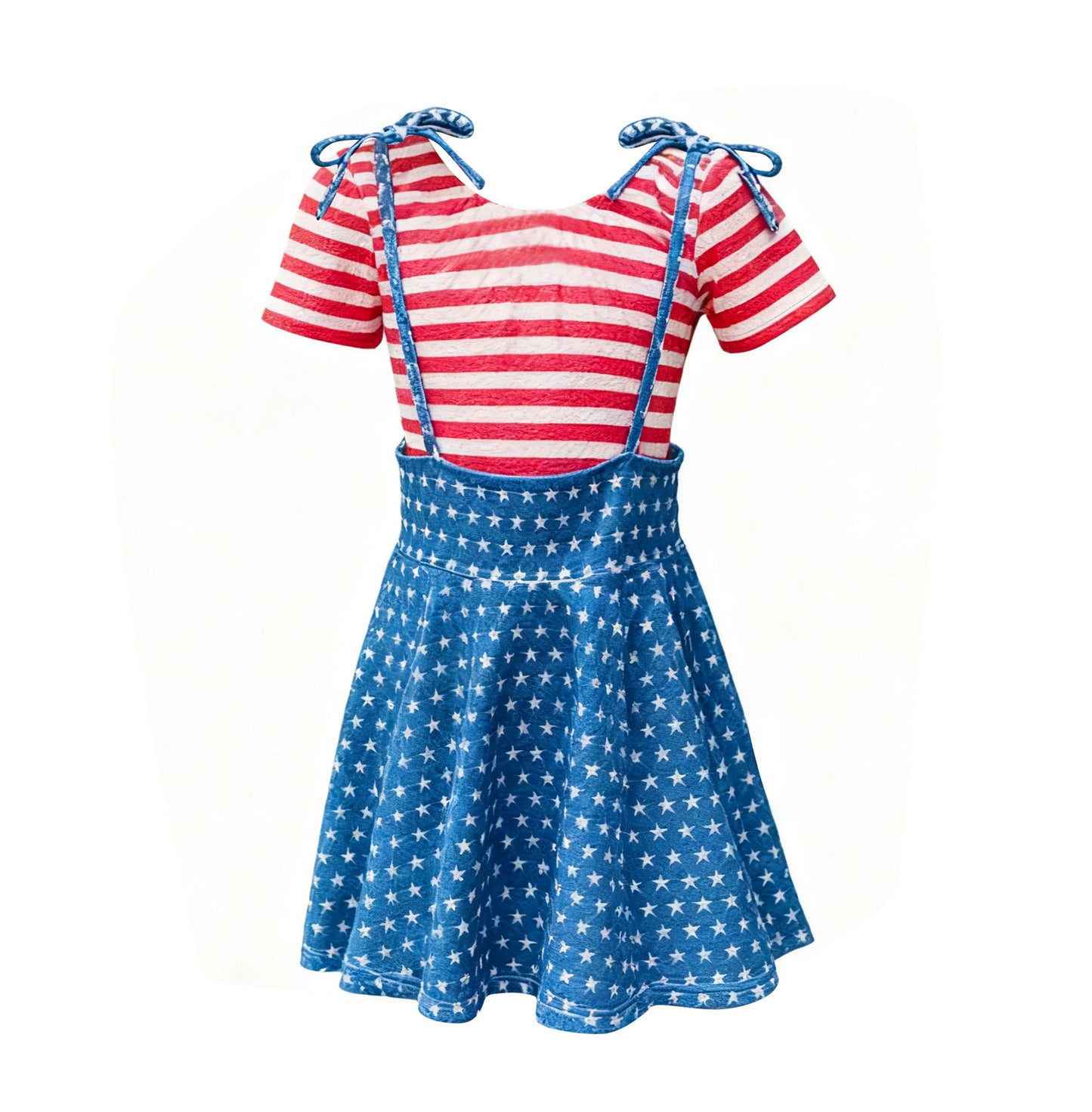 Baby Girls Red Stripe Shirt Blue Stars Dresses 2 Piece Clothes Sets Preorder
