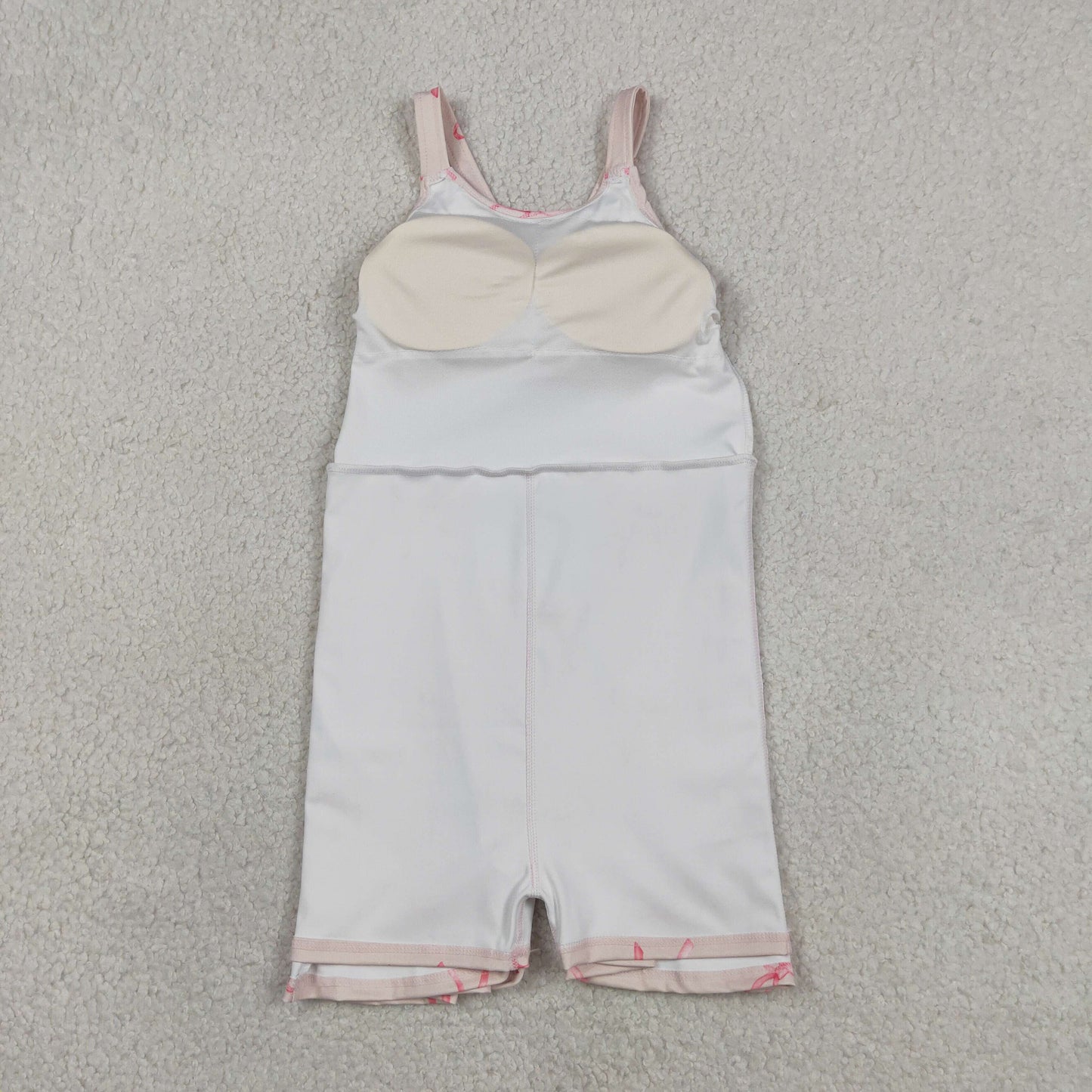 Sibling Baby Girls Strap Bows Flowers Yoga Active Shorts Knee Length Dresses