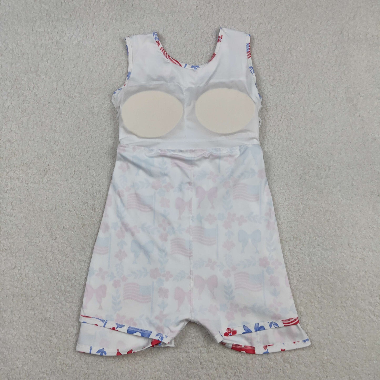 USA Shop Baby Girls Bows Flags 4th of July Yoga Active Short Knee Length Dresses