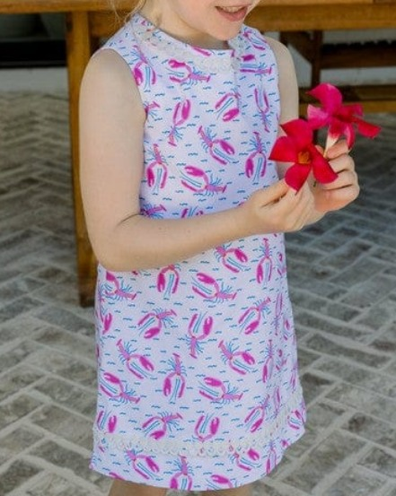 Baby Girls Sleeveless Crayfishes Knee Length Dresses Preorder