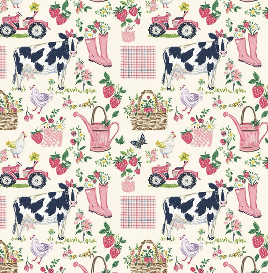 Baby Girls Flowers Cows Vest Skirt Short Farm Yoga Active Clothes Sets Preorder