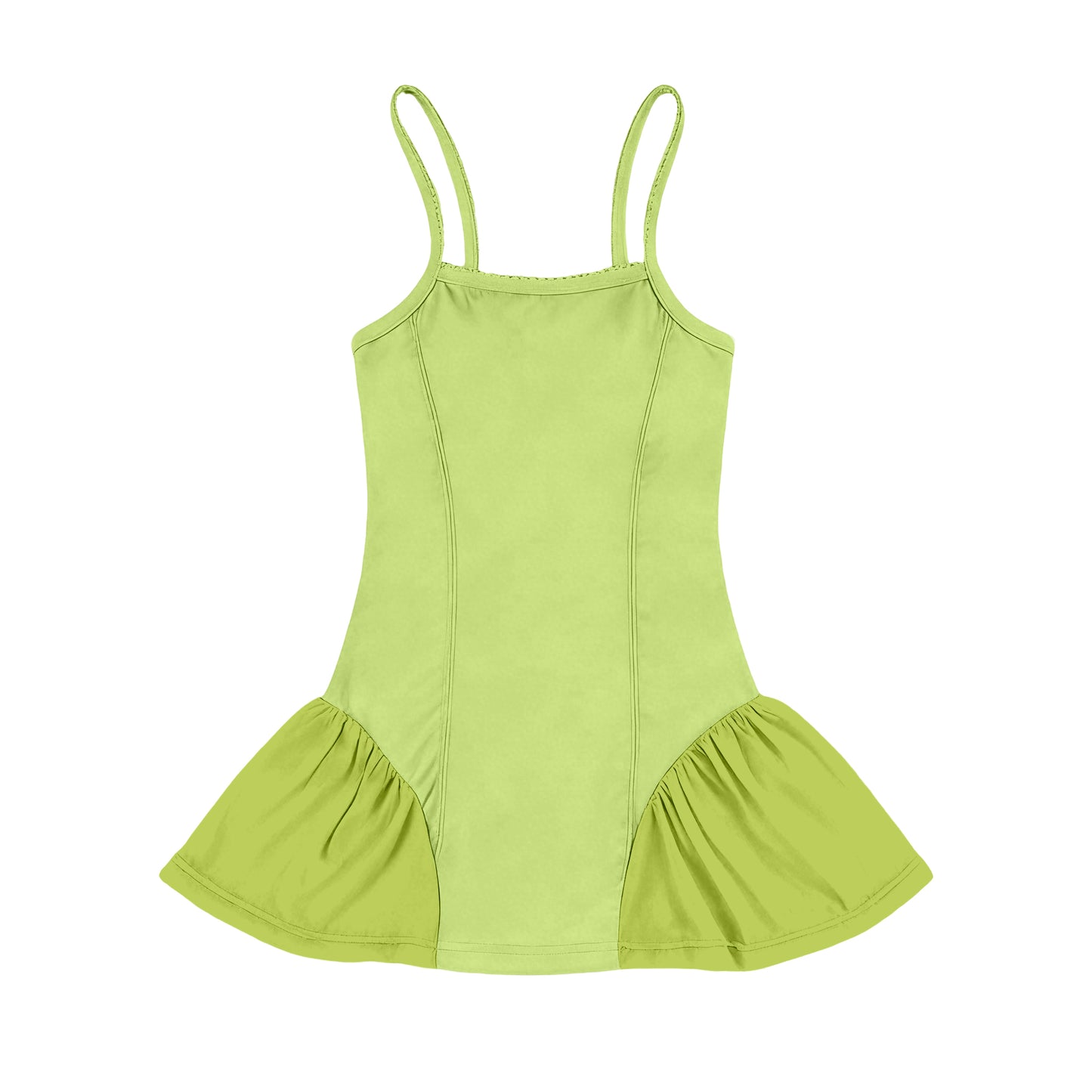 Baby Girls Green Strap Yoga Active Shorts Knee Length Dress Preorder