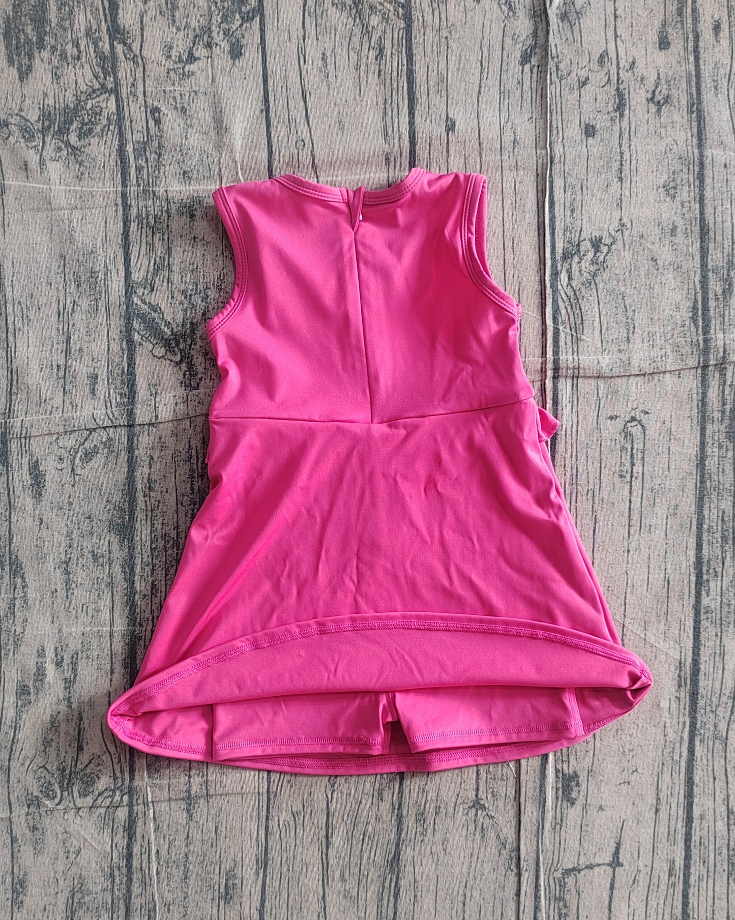 Baby Girls Pink Sleeveless Yoga Active Shorts Knee Length Dresses