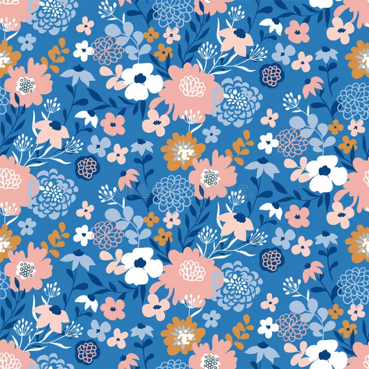 Baby Girls Sleeveless Colorful Flowers Knee Length Dresses Preorder