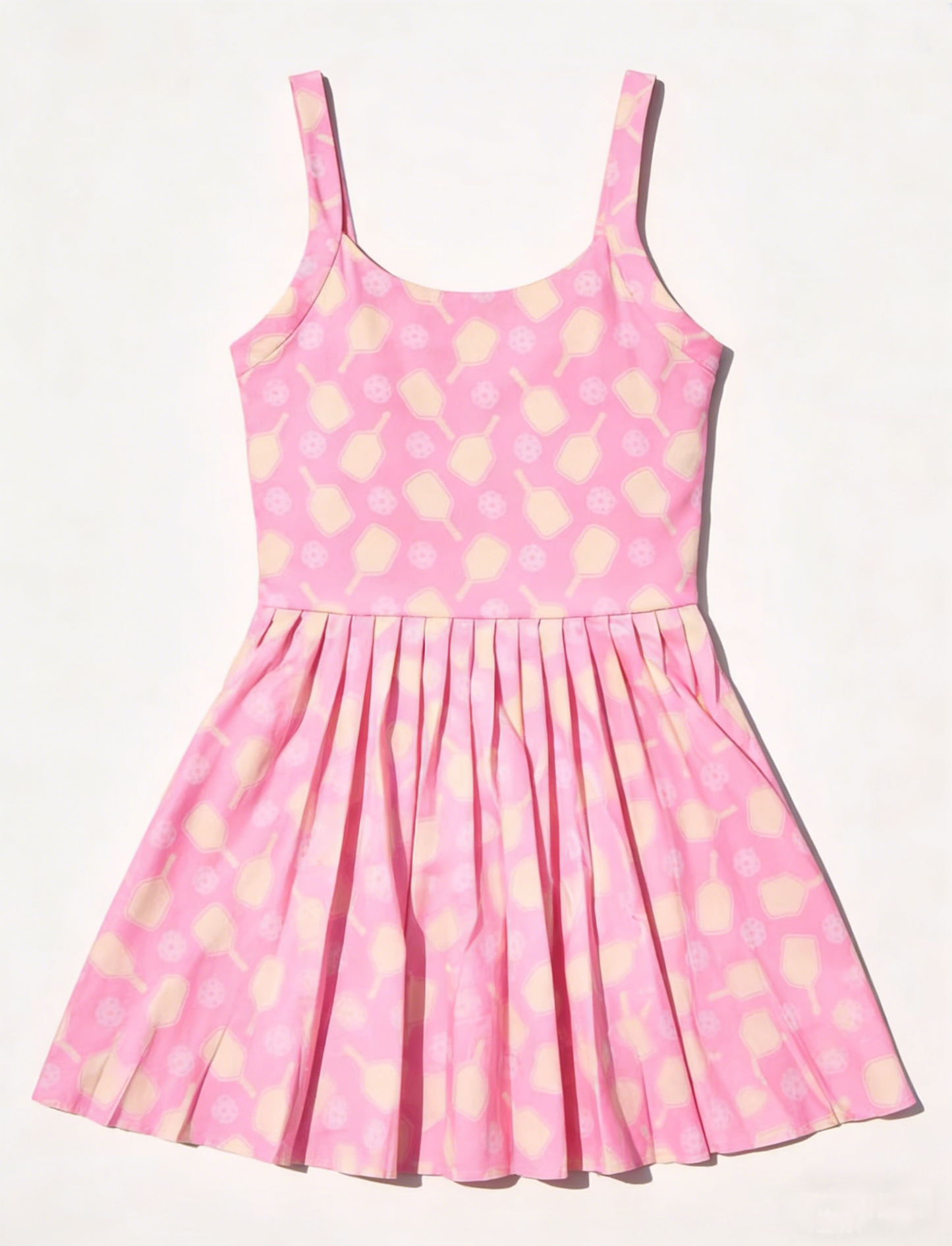 Baby Girls Pink Strap Tennis Team Yoga Active Pleated Knee Length Dress Preorder