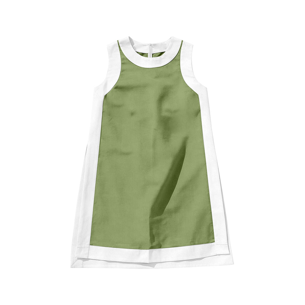 Baby Girls Green Sleeveless Yoga Active Shorts Knee Length Dress Preorder