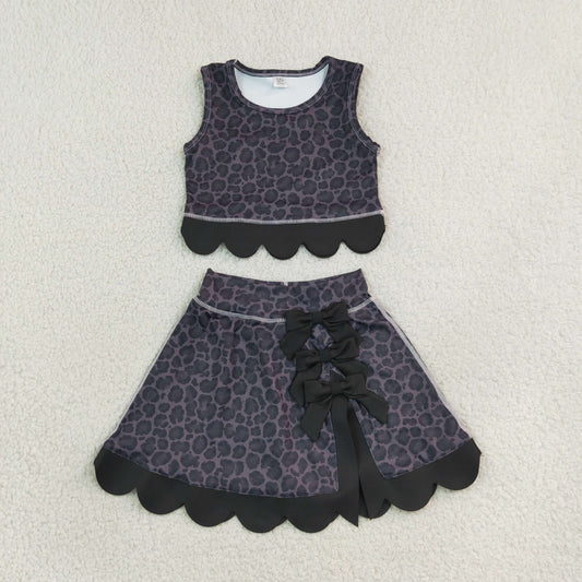Sibling Baby Girls Sleeveless Vests Skirt Short Yoga Active Scallop Clothes Sets