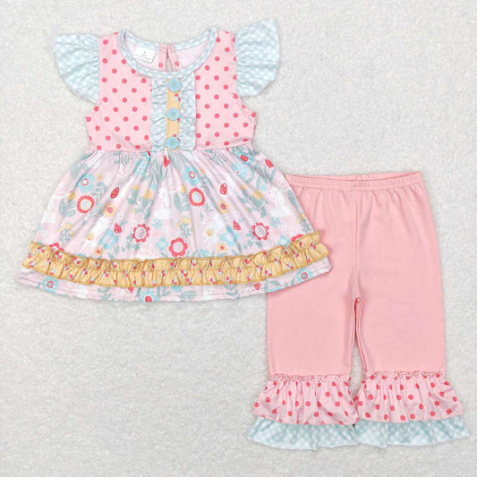 Sibling Baby Girls Easter Rabbit Flowers Blankets Rompers Suits