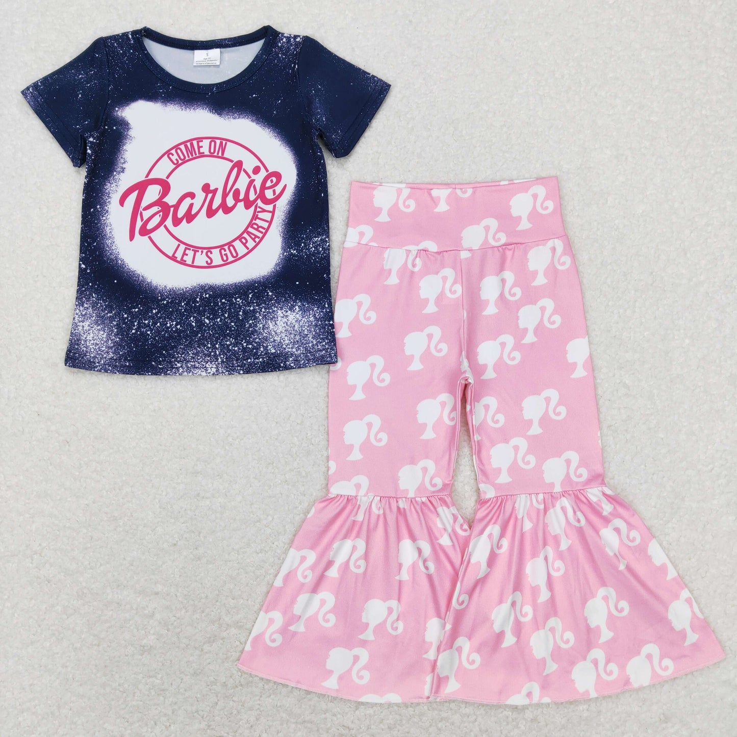 Baby Girls Party Doll Shirts Tops Pink Bell Pants Clothes Sets