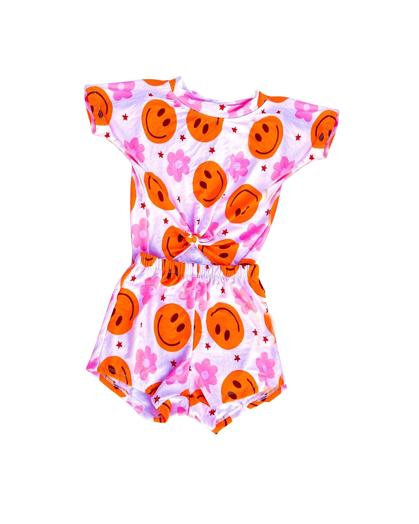 Baby Girls Toddler Smile Flowers Shirt Bummies Clothes Sets Preorder