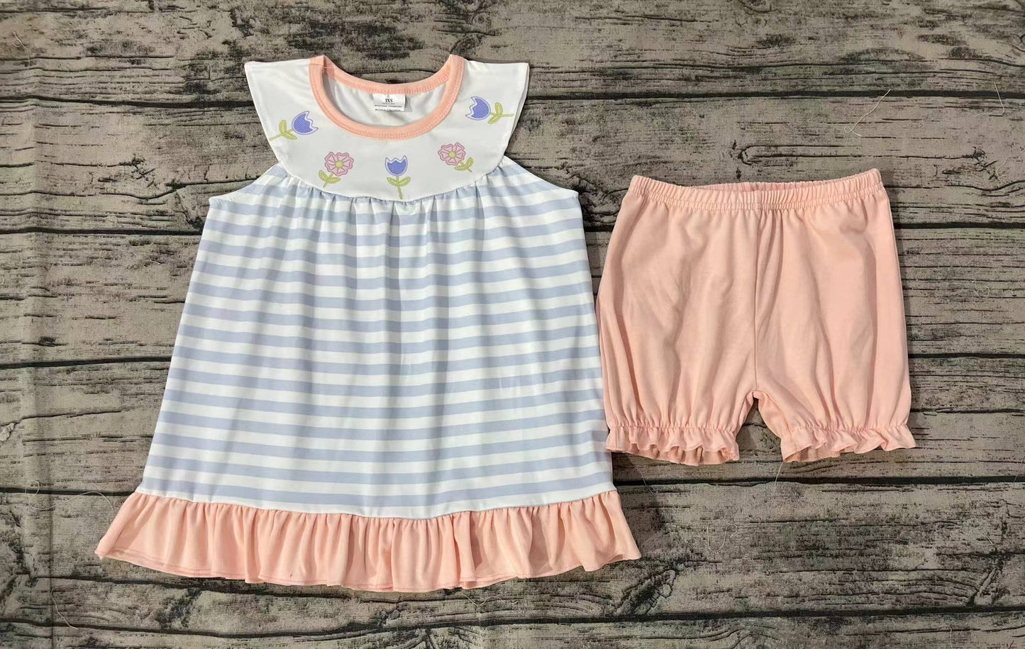 Baby Girls Sleeveless Flowers Top Shorts Clothes Sets