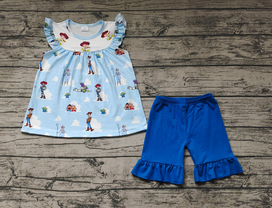 Baby Girls Toys Summer Tunic Ruffle Shorts Clothes Sets