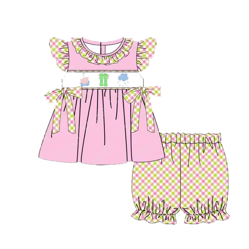 Baby Girls Umbrella Bows Tunic Shorts Clothes Sets Preorder
