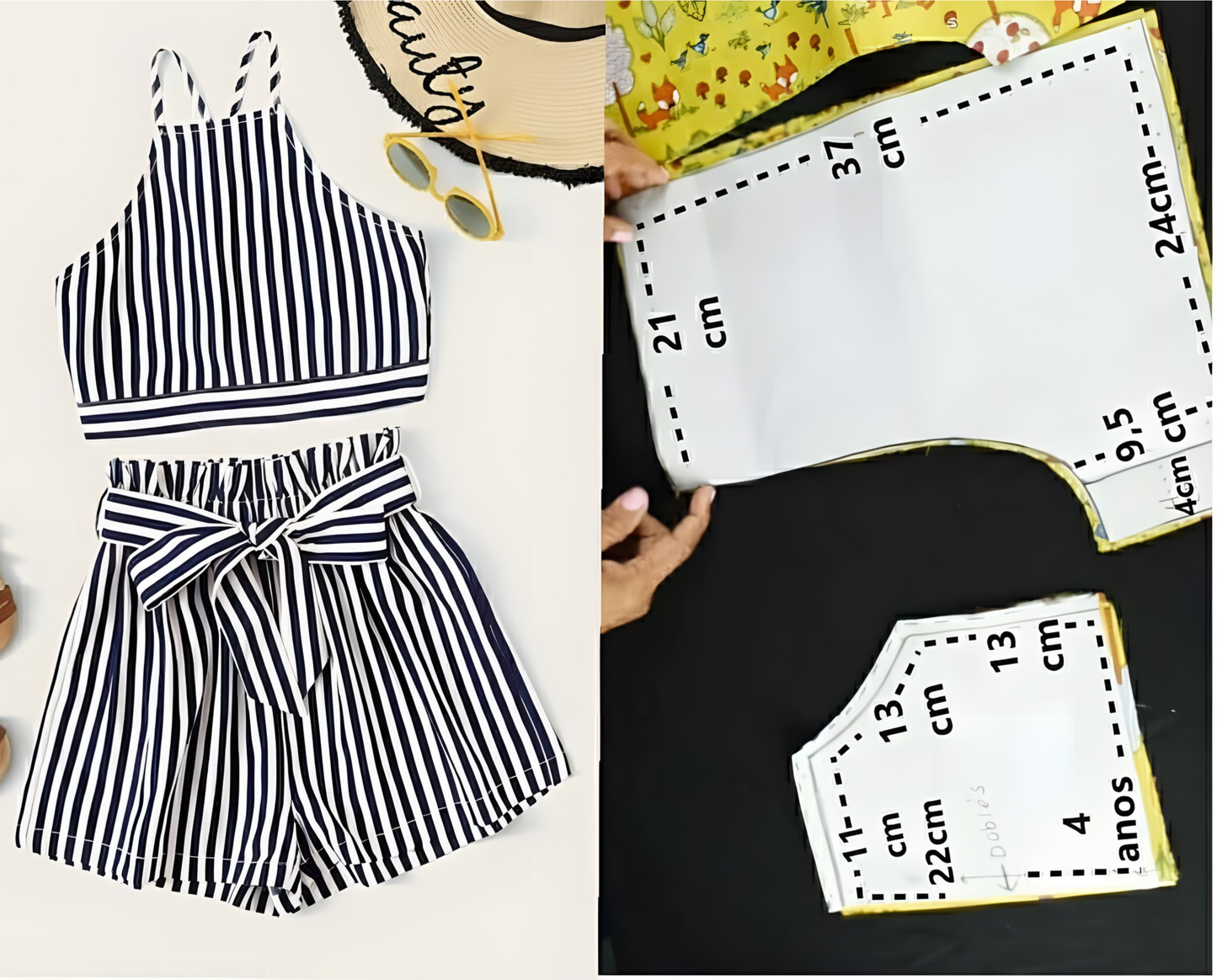 Baby Girls Strap Black Stripes Top Shorts Clothes Sets Preorder