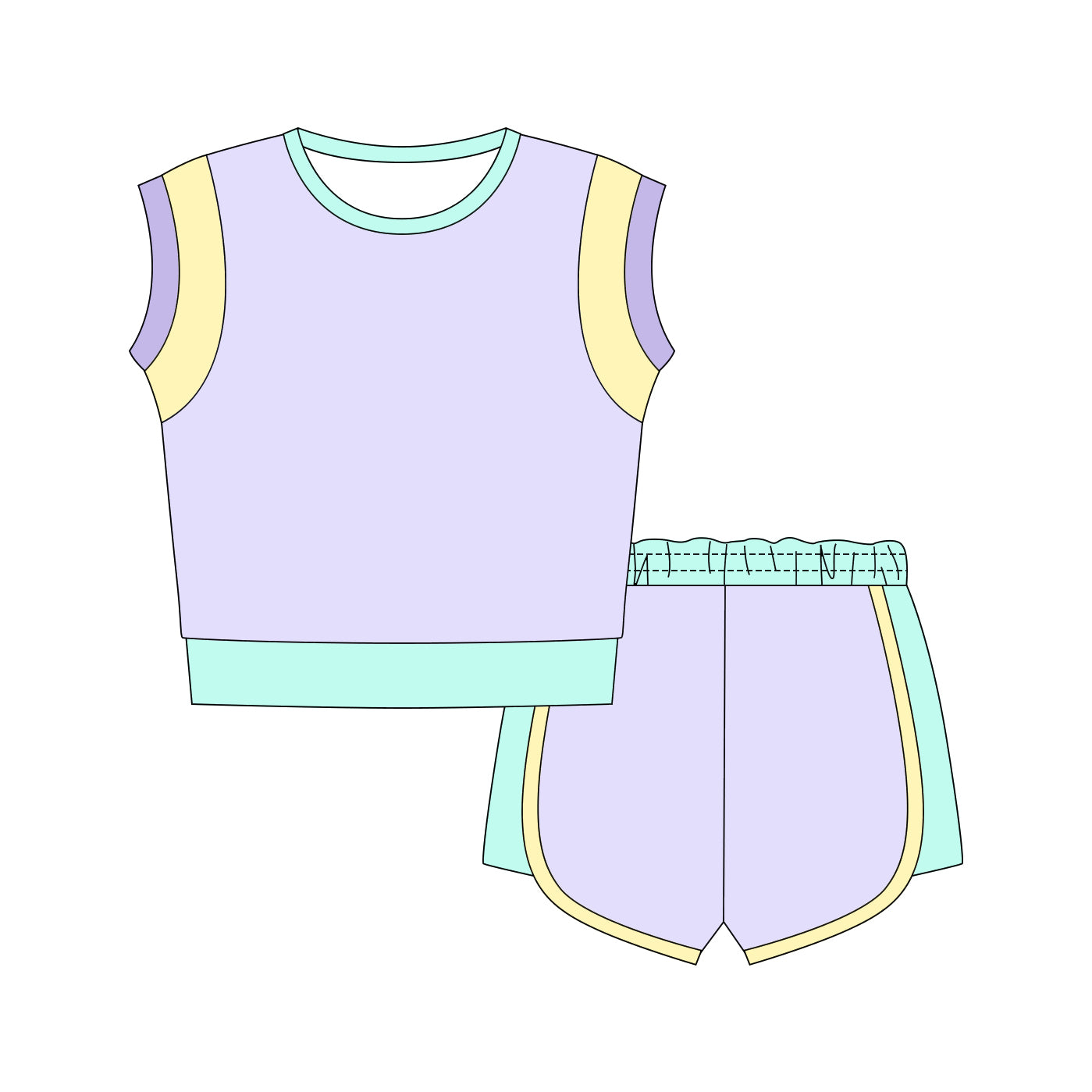 Baby Girls Sleeveless Shirts Top Sport Shorts Clothes Sets Preorder