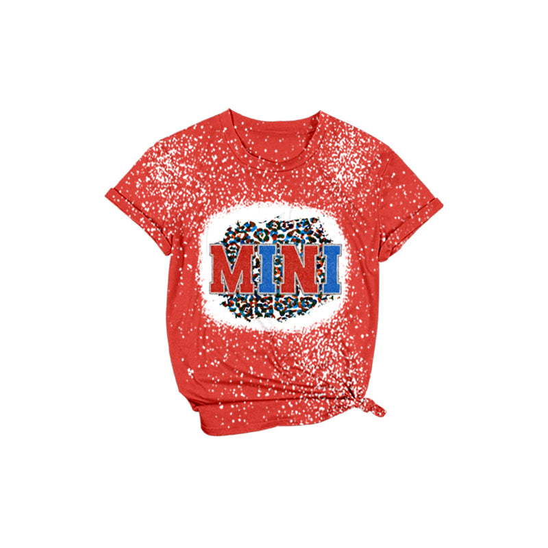 Baby Girls Red Mini 4th Of July Short Sleeve Tee Shirts Tops Preorder