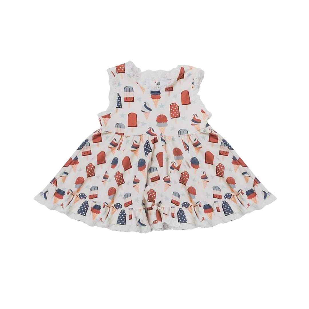 Baby Girls 4th Of July Popsicle Sleeveless Tunic Tops Preorder