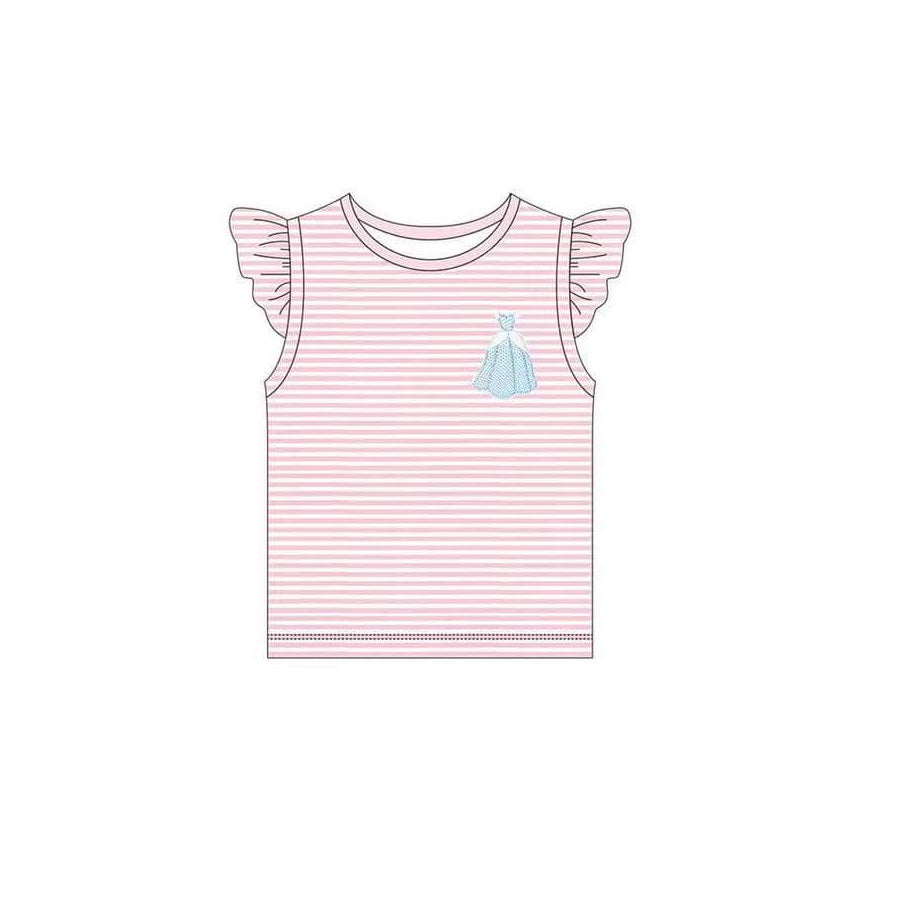 Baby Girls Flutter Sleeve Princess Tee Shirts Tops Preorder