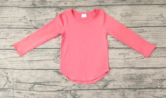 Baby Girls Coral Long Sleeve Tee Shirts Tops
