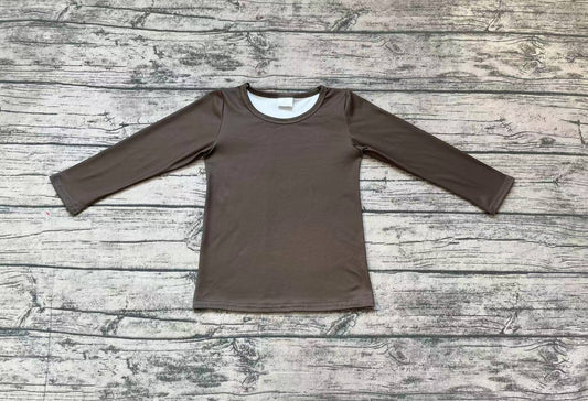 Baby Kids Brown Long Sleeve T-shirts Top