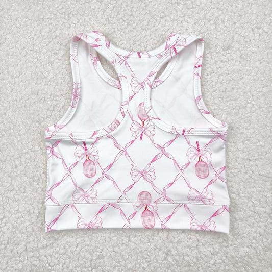 Baby Girls Pink Tennis Bows Yoga Vest Tops