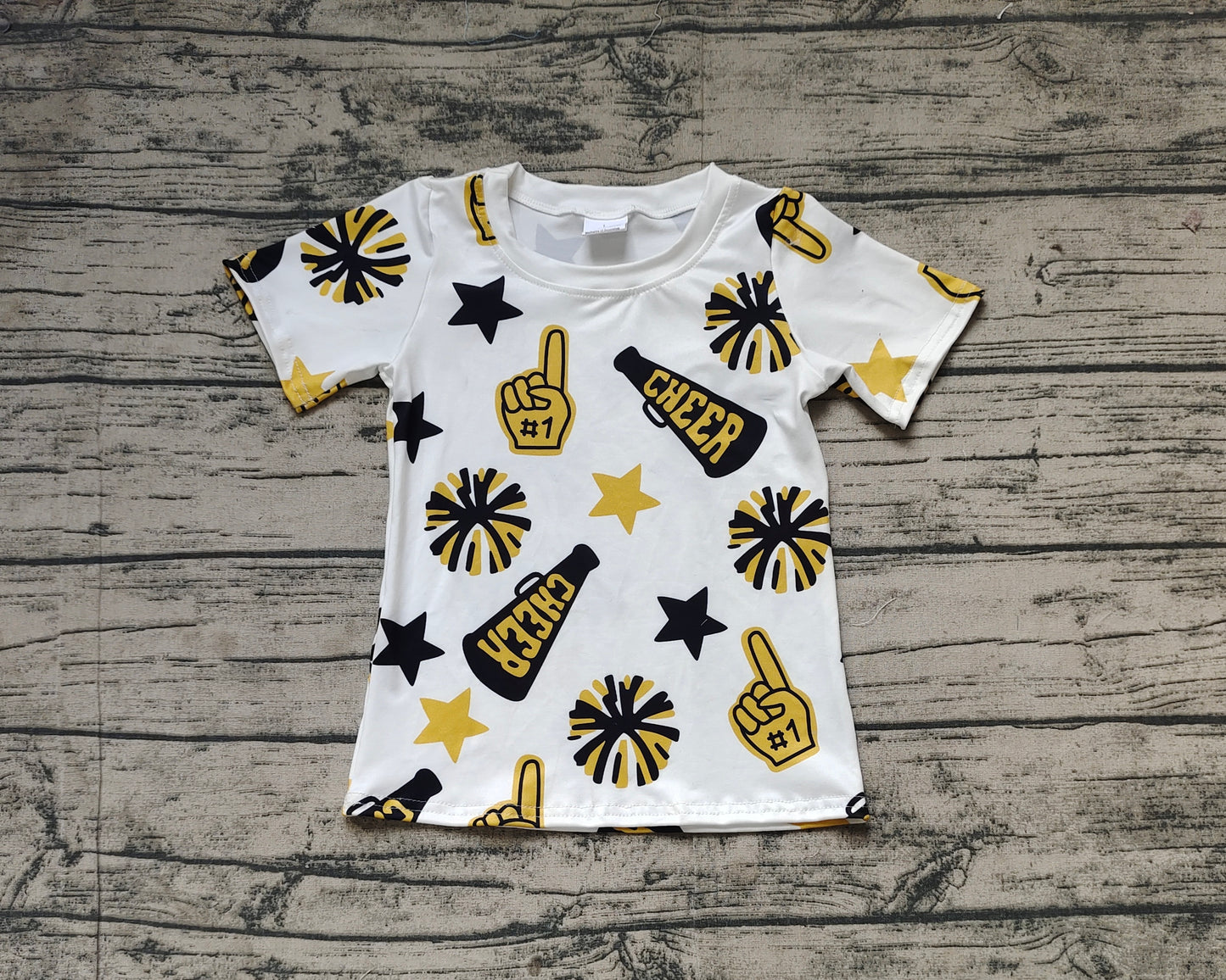 Baby Girls Cheer Golden Team Pullovers Tee Shirts Tops