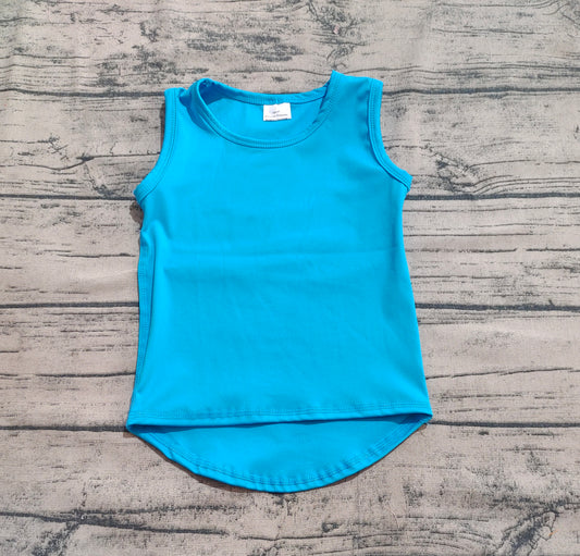 Baby Girls Blue Yoga Sleeveless Vests Tops