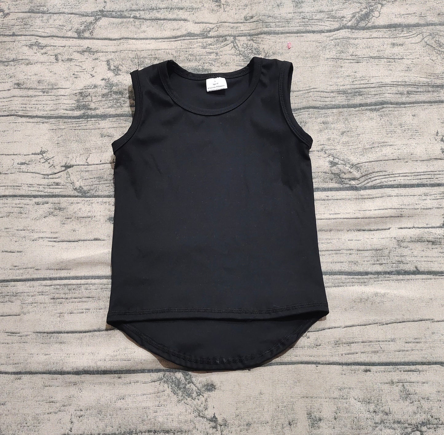 Baby Girls Black Yoga Sleeveless Vests Tops