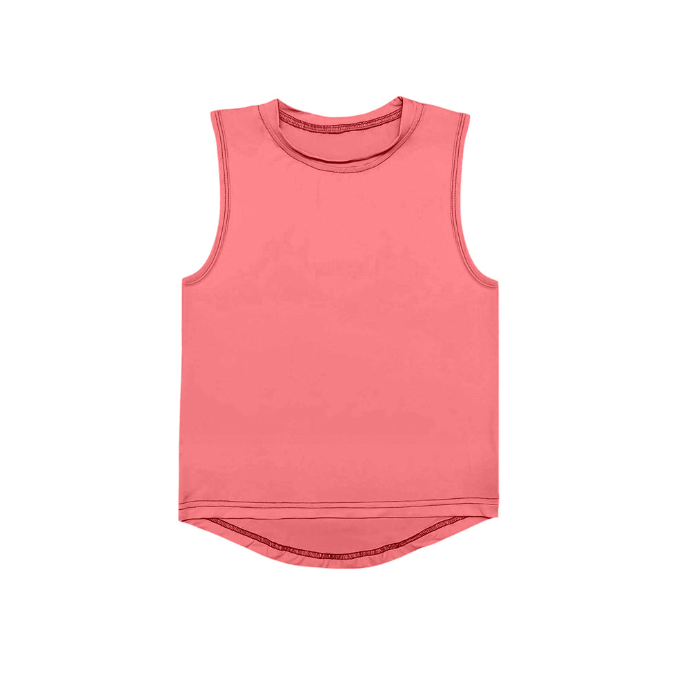 Baby Girls Peach Sleeveless Yoga Active Tee Shirts Vest Preorder