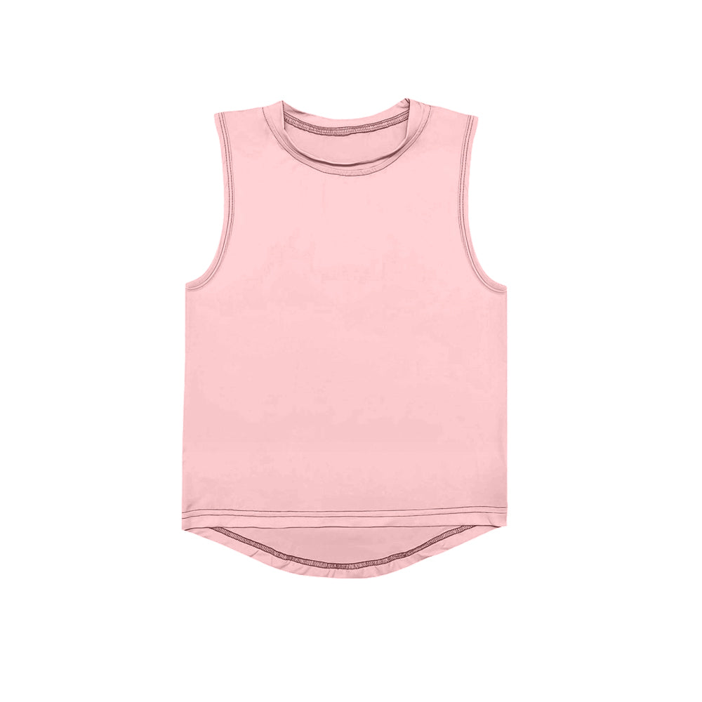 Baby Girls Pink Sleeveless Yoga Active Tee Shirts Vest Preorder