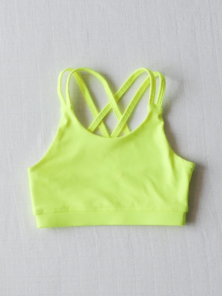 Preorder moq 5 Baby Girls Aqua Strap Yoga Vest Top
