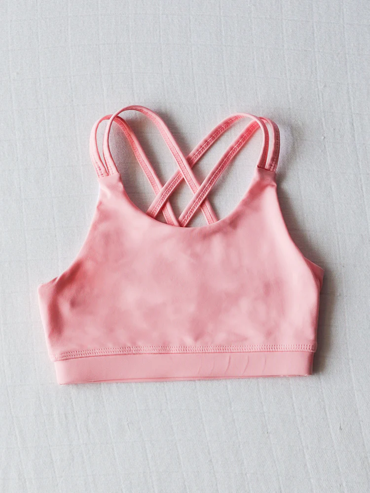 Baby Girls Pink Strap Yoga Vest Top Preorder