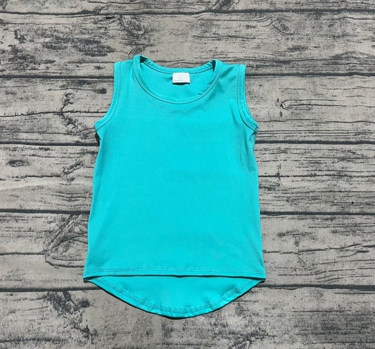 Baby Girls Aqua Sleeveless Yoga Tee Shirts Vests