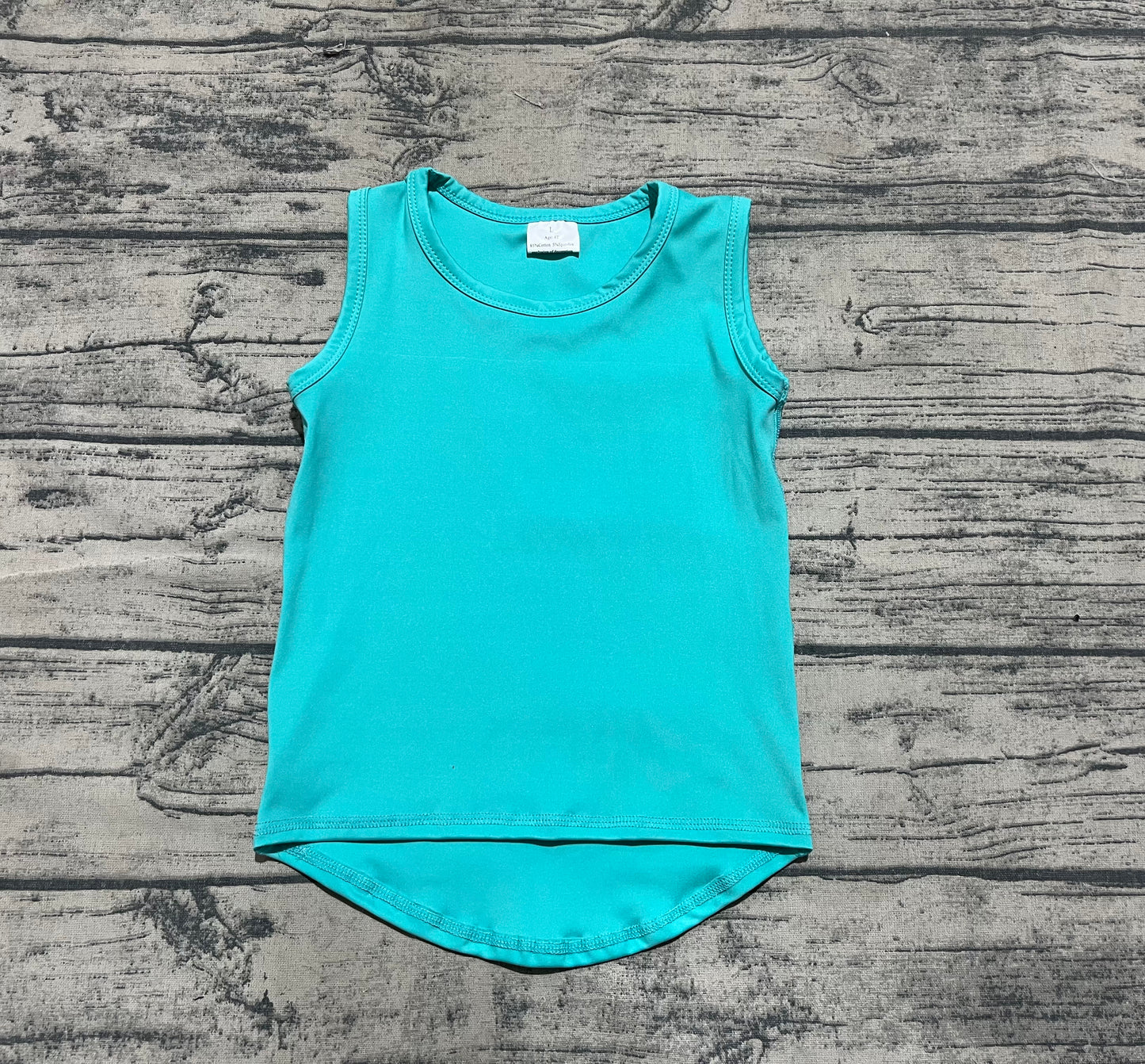 Baby Girls Aqua Sleeveless Yoga Tee Shirts Vests