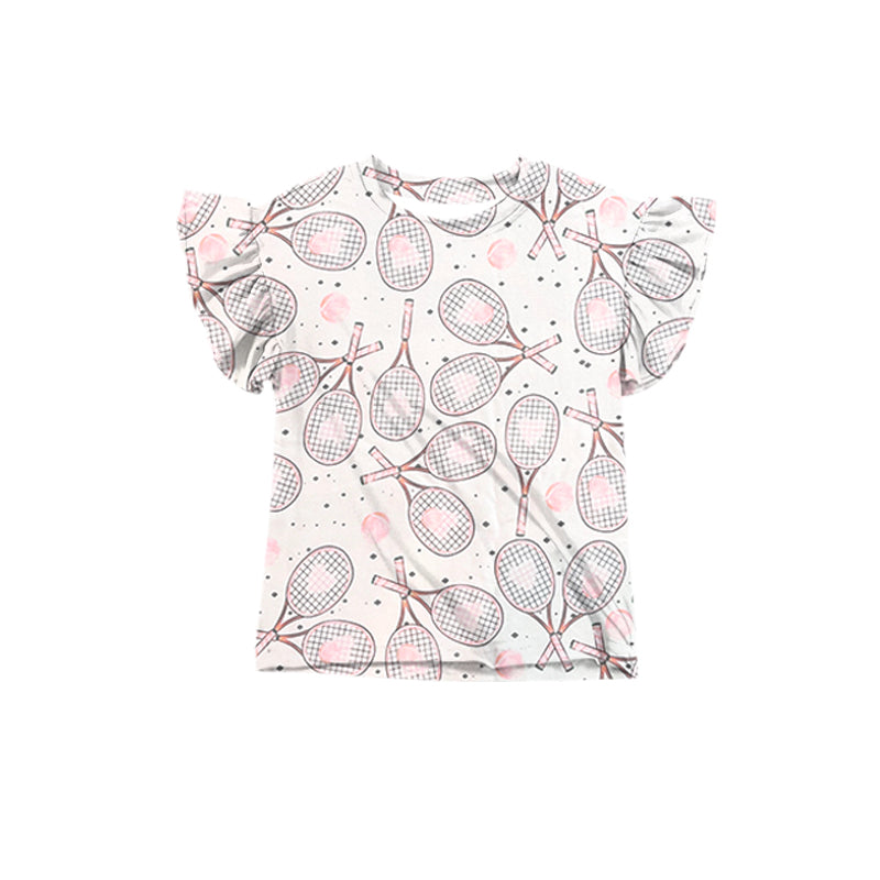 Baby Girls Tennis Ruffle Tee Shirts Top Preorder