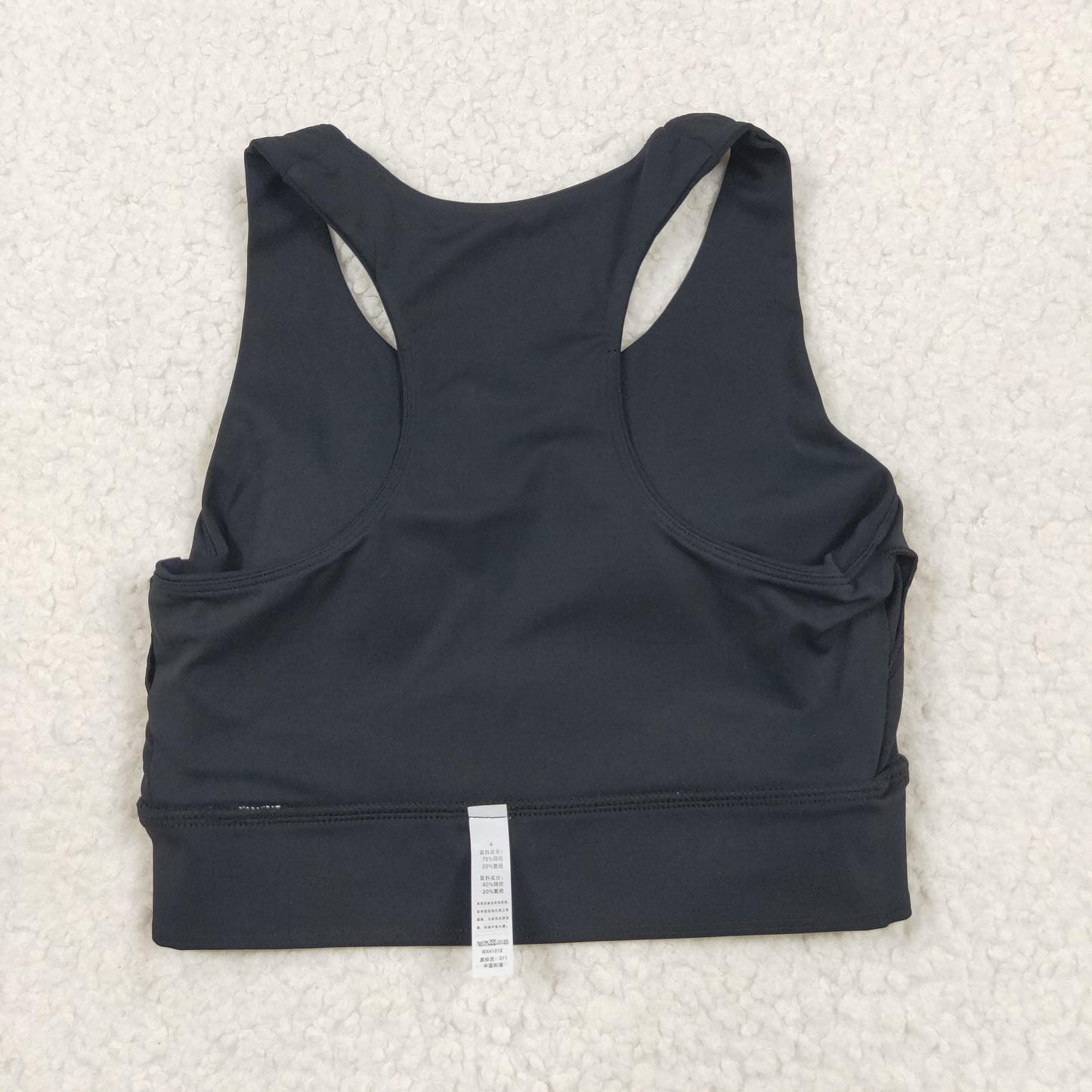 USA Adult Women Black Sleeveless Yoga Active Shirts Top