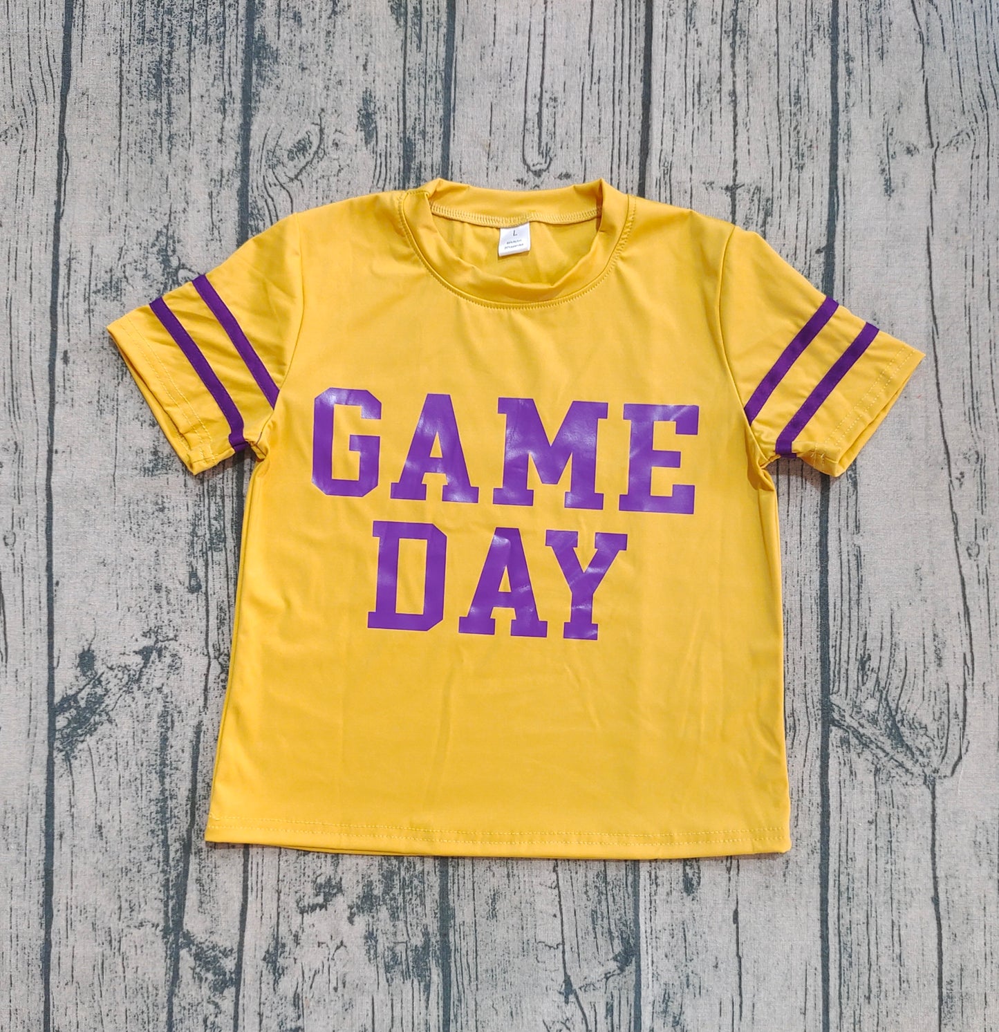 Baby Girls Purple Game Day Yoga Active Team Tee Shirts Tops