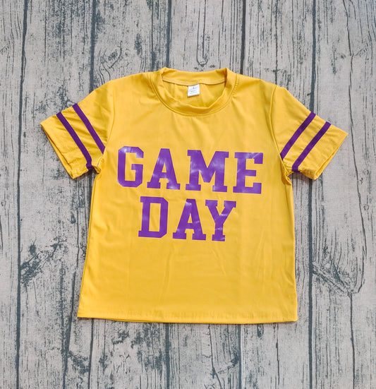 Baby Girls Purple Game Day Yoga Active Team Tee Shirts Tops