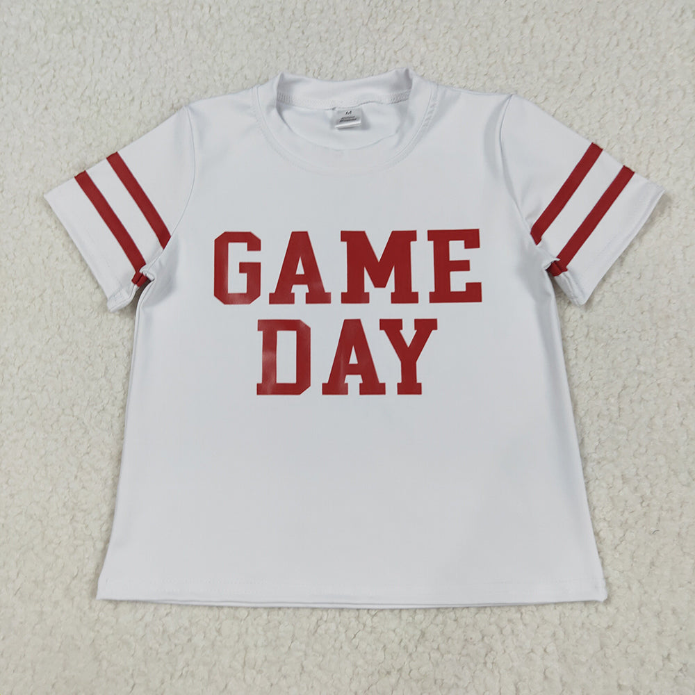Baby Girls Vinyl Red Game Day Yoga Active Team Tee Shirts
