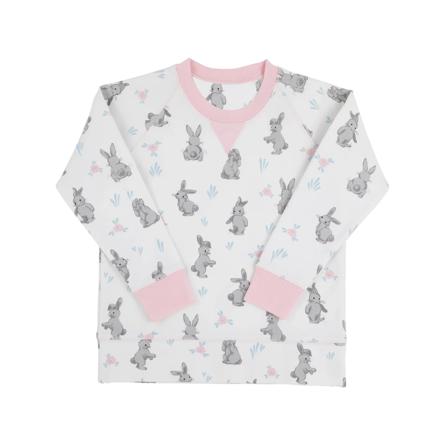 Baby Girls Long Sleeve Rabbits Flowers Easter Tee Shirts Top Preorder