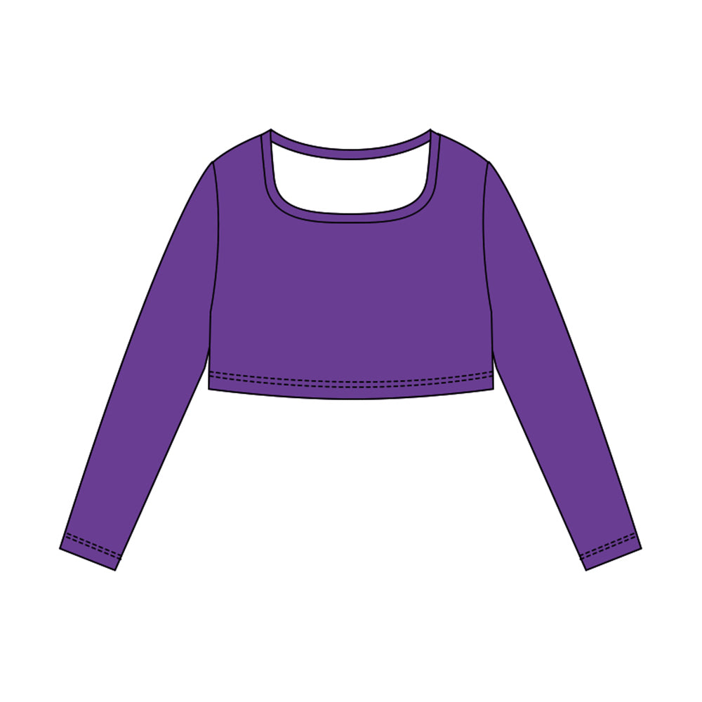 Baby Girls Purple Long Sleeve Yoga T-shirts Top Preorder