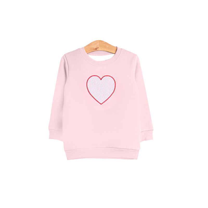 Baby Girls Long Sleeve Pink Checked Valentine T-shirts Top Preorder
