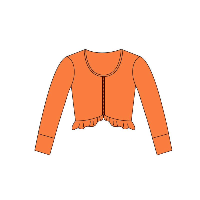 Baby Girls Orange Long Sleeve Yoga Zipper Jackets Top Preorder